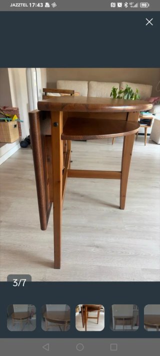 2 Mesas plegables madera Ikea descatalogadas