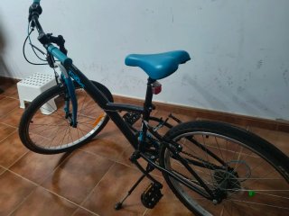 Bicicleta infantil negra y azul talla, 24 pulgadas