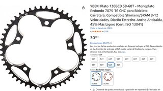 Plato Bici VXM 56T 130BCD Negro
