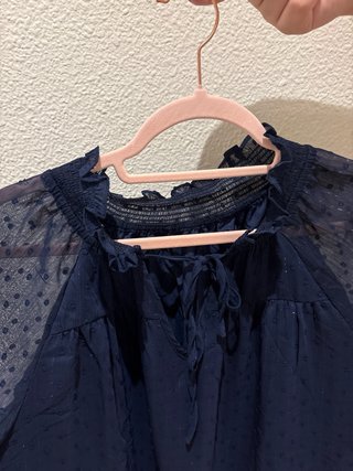 Camisa Springfield Organza Azul Talla L