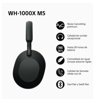 Auriculares Sony WH-1000XM5 Negros Nuevos