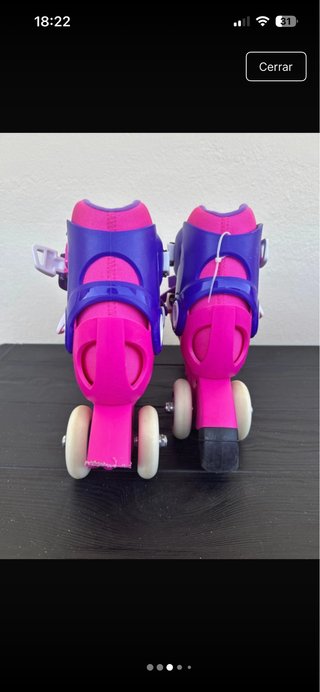 Patines 3 ruedas rosas y morados