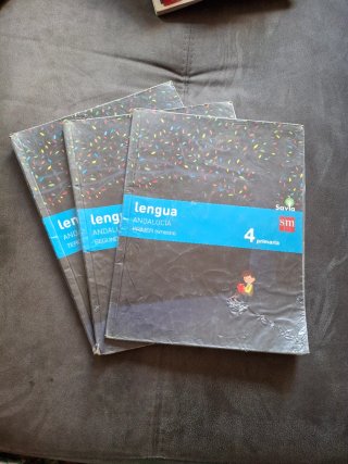 Libros (3 trimestres) Lengua SM 4° Primaria