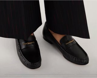 Scarpe Loafers Chloe Pelle Nera