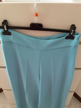 Pantaloni azzurri lungh cm 94 girovita cm 78