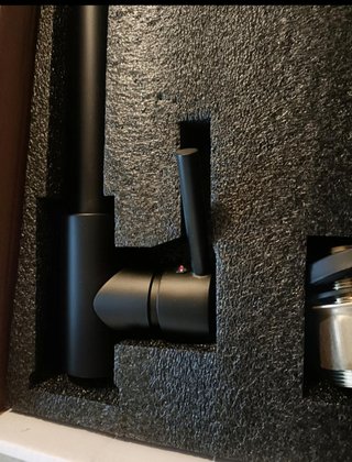 Grifo de cocina nuevo negro extraible fregadero