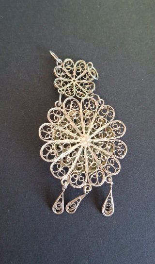 Antiguo colgante plata
