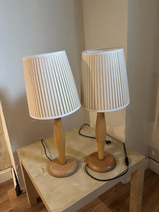 Set 2 Lámparas Ikea Madera Papel