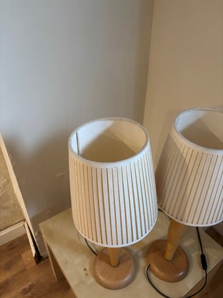 Set 2 Lámparas Ikea Madera Papel