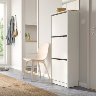 Zapatero IKEA BISSA Blanco 3 Compartimentos