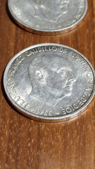 Lote 3 monedas 100 pesetas plata 1966