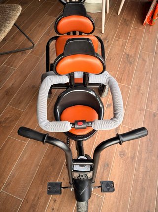 Triciclo doble para niños naranja