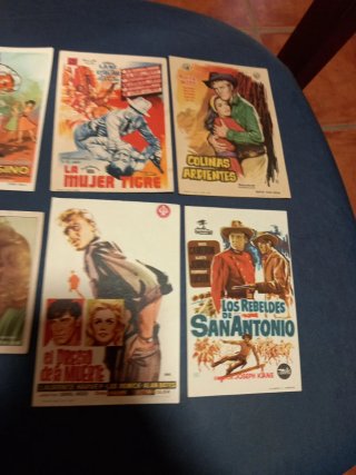 Programas de mano cine antiguo (6 unidades)