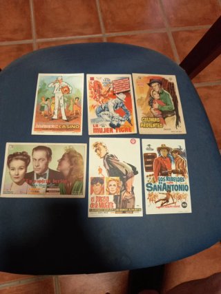 Programas de mano cine antiguo (6 unidades)