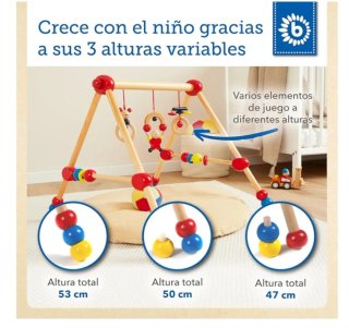 Gimnasio de madera para bebé