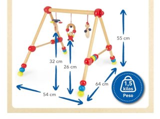 Gimnasio de madera para bebé