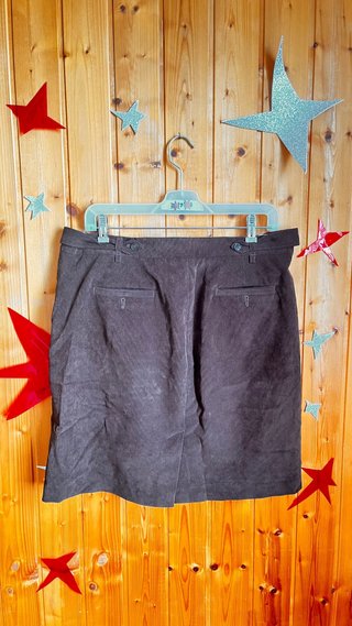 Gonna in velluto marrone vintage