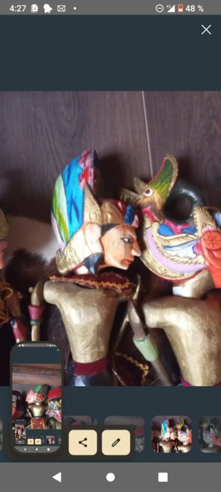Lote 30 marionetas Wayang Golek antiguas