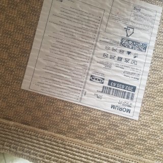 Alfombra IKEA beige/gris tela