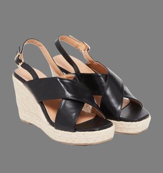 Sandalias de cuña doradas talla 39