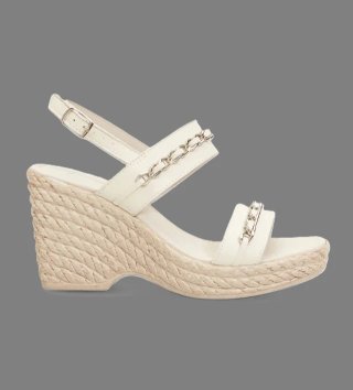 Sandalias de cuña doradas talla 39