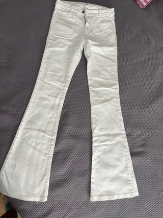 Pantalón vaquero blanco Mango Talla 32