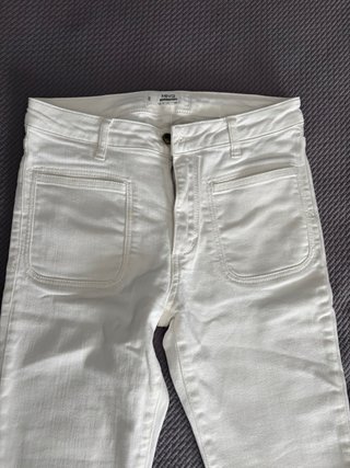 Pantalón vaquero blanco Mango Talla 32