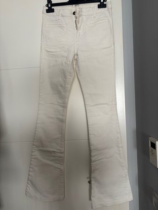 Pantalón vaquero blanco Mango Talla 32