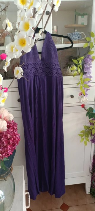 Vestido largo morado