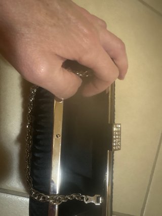 Pochette Scheilan Firenze nera dettagli argento