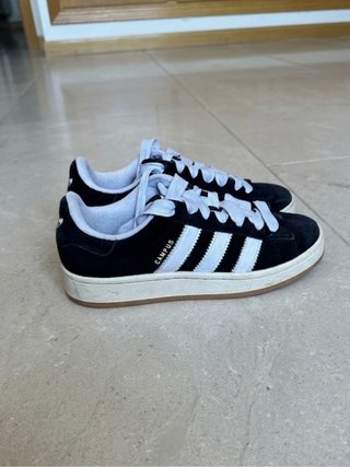 Zapatillas Adidas Campus Negras y Blancas