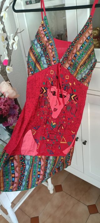 Camiseta sin tirantes con estampado étnico