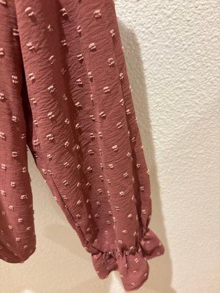 Blusa rosa manga larga talla M