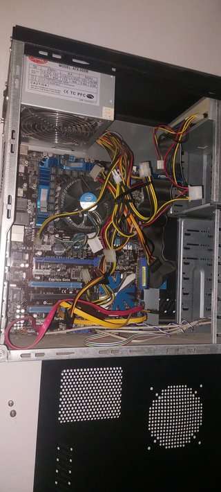 Torre PC Ordenador Negra y Plateada
