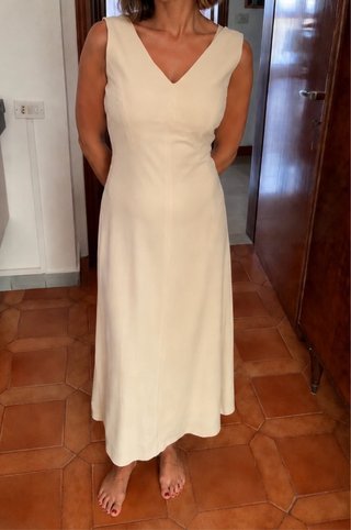 Abito elegante vintage beige