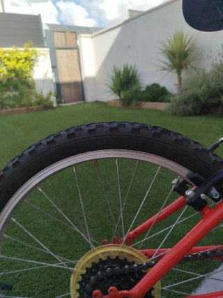 Bicicleta infantil roja 20 pulgadas