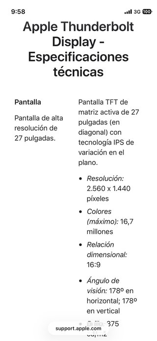 Apple Thunderbolt Display 27”