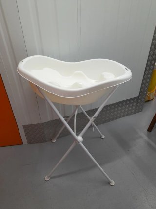 Bañera bebé ergonómica plegable blanca BEBÉCONFORT