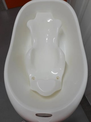 Bañera bebé ergonómica plegable blanca BEBÉCONFORT