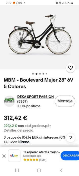 bicicleta 28"BOULEVAR. MBM