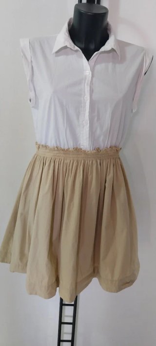 Abito Twin-set bianco e beige