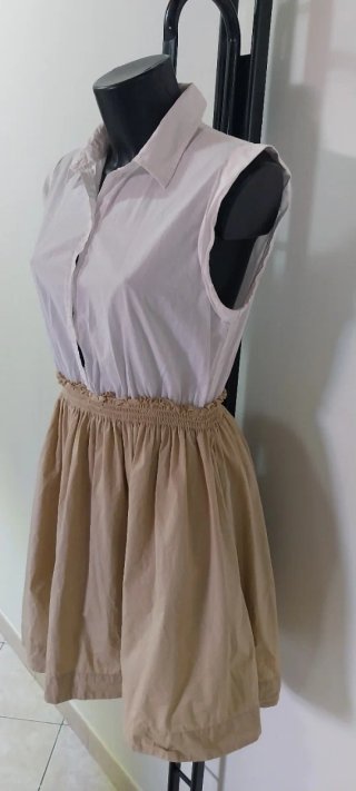 Abito Twin-set bianco e beige