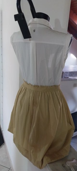 Abito Twin-set bianco e beige