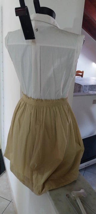Abito Twin-set bianco e beige