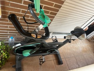 Bicicleta Estática Silla Gris/Verde