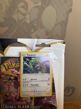 Blister 3 sobres Pokémon REBEL CLASH prom Rayquaza