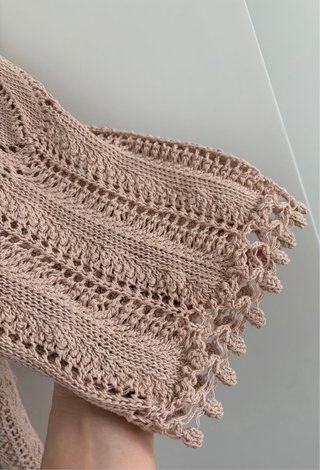 Jersey Zara rosa punto calado talla S