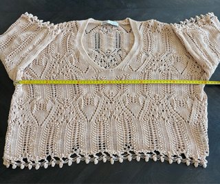 Jersey Zara rosa punto calado talla S