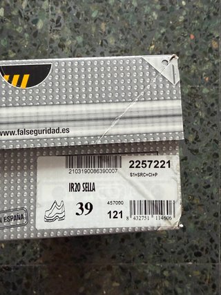 Zapatos de seguridad talla 39