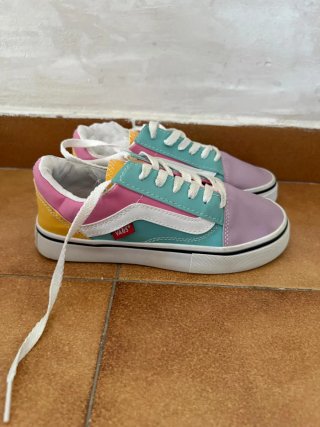 Zapatos Vans Morado y Turquesa